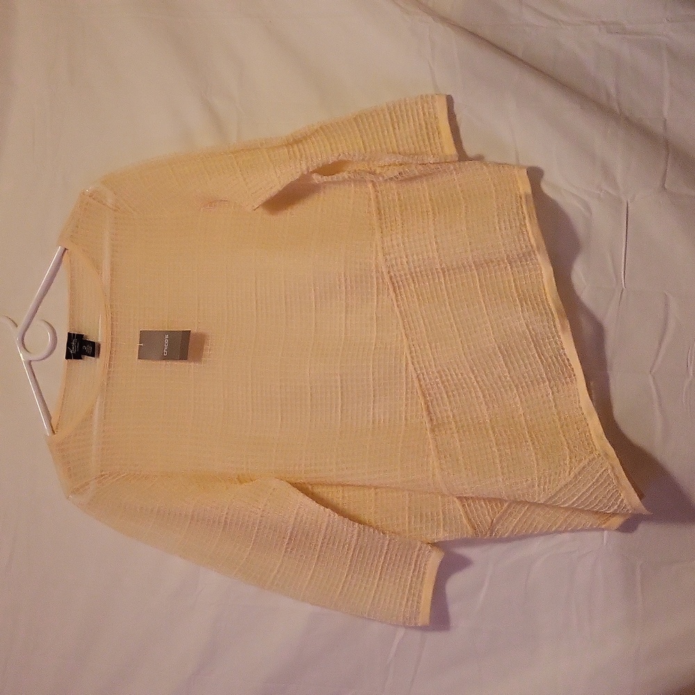 Chico's sheer asymmetrical top